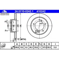 ATE 24.0110-0242.1 Bremsscheiben 2 Stück SUZUKI