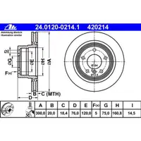 ATE 24.0120-0214.1 Bremsscheiben 2 Stück BMW
