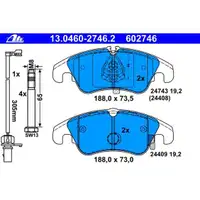 ATE Bremsenset Bremsscheiben Ø345 belüftet Bremsbeläge vorn Audi A4 A5