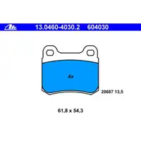 ATE Bremsenset Scheiben 258 mm Bremsbeläge Warnkontakte hinten Mercedes W201