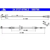 ATE 24.3727-0796.2 Bremsseil Set