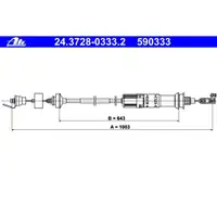 ATE 24.3728-0333.2 Kupplungsseil