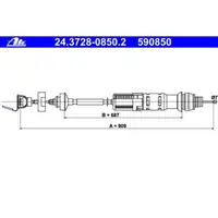ATE 24.3728-0850.2 Kupplungsseil