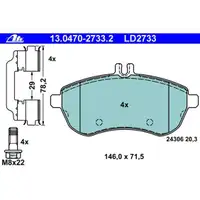 ATE 13.0470-2733.2 Ceramic Belagsatz