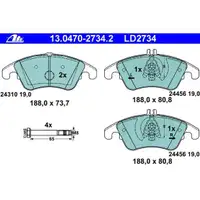 ATE Bremsenset Bremsscheiben Ø322 belüftet Bremsbeläge Ceramic WK vorn Mercedes