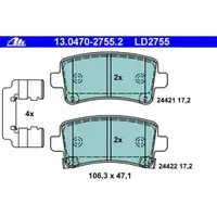 ATE Bremsenset Bremsscheiben Ø315 belüftet Bremsbeläge Ceramic hinten Opel Saab