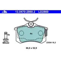 ATE 13.0470-2860.2 Ceramic Belagsatz
