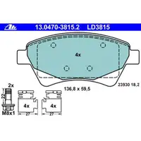 ATE 13.0470-3815.2 Ceramic Belagsatz