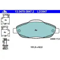ATE 13.0470-3847.2 Ceramic Belagsatz