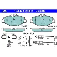 ATE 13.0470-3999.2 Ceramic Belagsatz