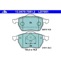 ATE 13.0470-7081.2 Ceramic Belagsatz