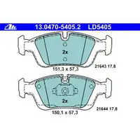 ATE Bremsenset Scheiben 300 mm Ceramic Bremsbeläge Warnkontakt vorn 3er E46