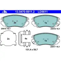 ATE 13.0470-5611.2 Ceramic Belagsatz