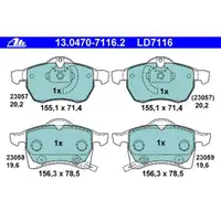 ATE 13.0470-7116.2 Ceramic Belagsatz