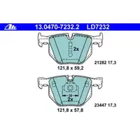 ATE 13.0470-7232.2 Ceramic Belagsatz