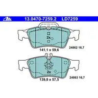 ATE Bremsenset Scheiben Ø300 belüftet Beläge Ceramic WK hi Mercedes E-Klasse CLS