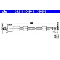 ATE 24.5111-0420.3 Bremsschlauch