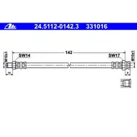 ATE 24.5112-0142.3 Bremsschlauch