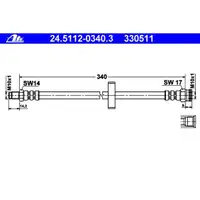 ATE 24.5112-0340.3 Bremsschlauch