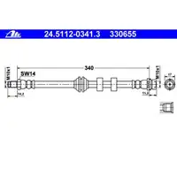 ATE 24.5112-0341.3 Bremsschlauch