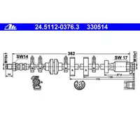 ATE 24.5112-0376.3 Bremsschlauch