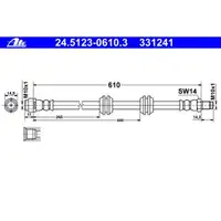 ATE 24.5123-0610.3 Bremsschlauch