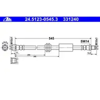 2x ATE Bremsschlauch vorn Mercedes M-Klasse W164 GL-Klasse X164 Baujahr beachten