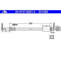 ATE 24.5137-0221.3 Bremsschlauch
