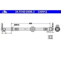 ATE 24.5140-0498.3 Bremsschlauch