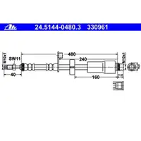 ATE 24.5144-0480.3 Bremsschlauch