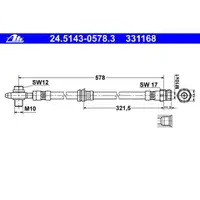 ATE 24.5143-0578.3 Bremsschlauch