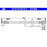 ATE 24.5170-0315.3 Bremsschlauch