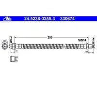 2x ATE Bremsschlauch hinten MB S-Klasse W220 E-Klasse W211 S211 CLS BJ beachten!