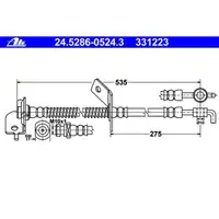 ATE 24.5286-0524.3 Bremsschlauch