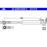 ATE 24.5299-0309.3 Bremsschlauch