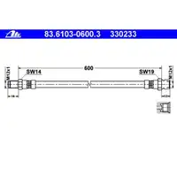 ATE 83.6103-0600.3 Bremsschlauch