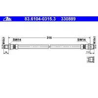 ATE 83.6104-0315.3 Bremsschlauch