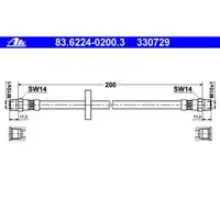 ATE 83.6224-0200.3 Bremsschlauch