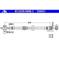 ATE 83.6238-0508.3 Bremsschlauch
