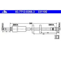ATE 83.7713-0366.3 Bremsschlauch