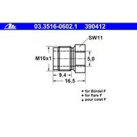 ATE 03.3516-0602.1 UEBERWURFSCHRAUBE