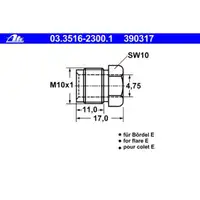 ATE 03.3516-2300.1 UEBERWURFSCHRAUBE