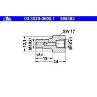 ATE 03.3520-0600.1 HOHLSCHRAUBE