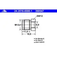 ATE 24.3516-0080.1 Ueberwurfschraube