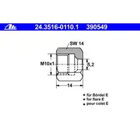 ATE 24.3516-0110.1 Ueberwurfmutter