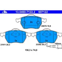 ATE Bremsenset Bremsscheiben Ø288 belüftet Bremsbeläge vorn Seat Toledo II