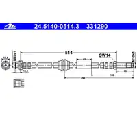 ATE 24.5140-0514.3 Bremsschlauch