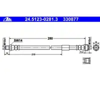 Original 2x ATE Bremsschlauch vorn MB S-Klasse C-Klasse E-Klasse A-Klasse SLK CL