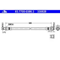 2x ATE Bremsschlauch vo. MB C-Klasse E-Klasse SLK CLK CLC-Klasse SLC BJ beachten