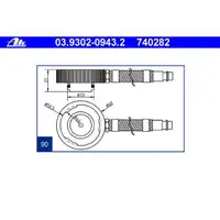 ATE 03.9302-0943.2 Entluefterstutzen 90